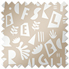 Alphabet, Rustic Brown - Roller Blind
